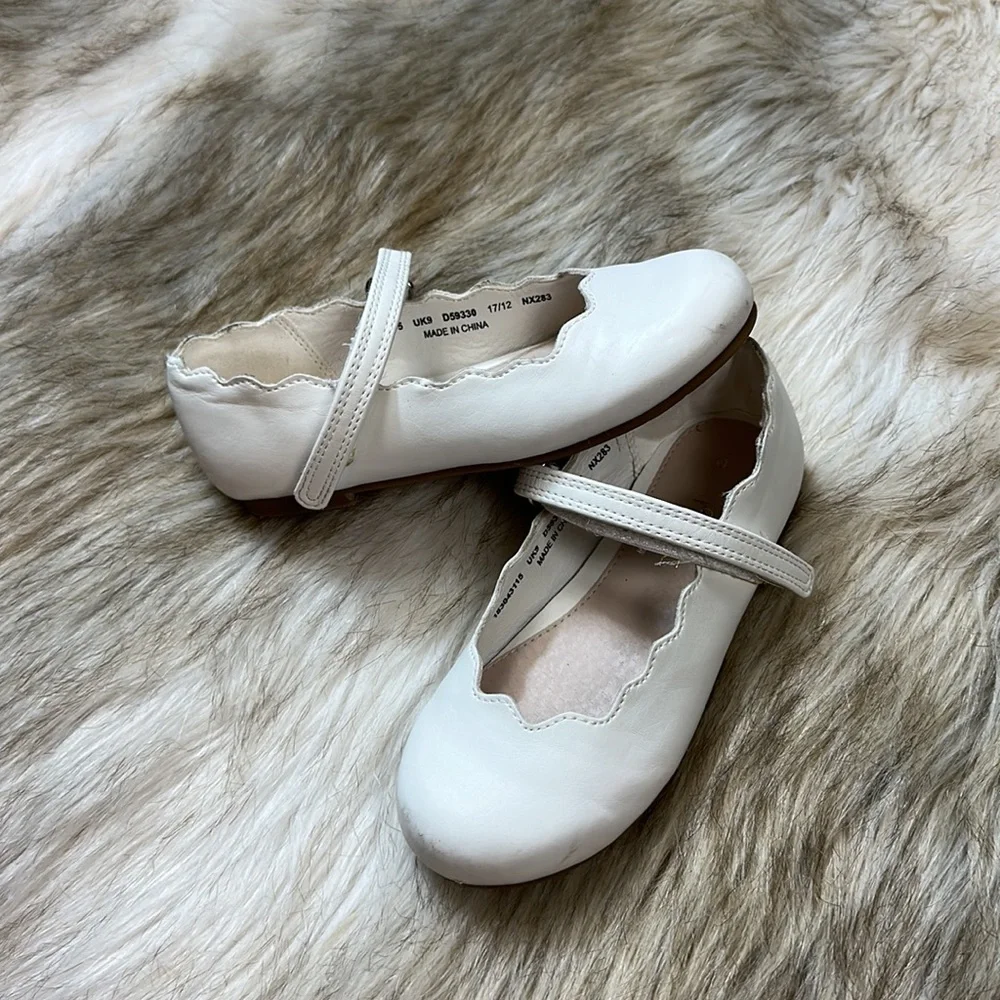 Toddler Size 9 Next White MaryJane Shoes